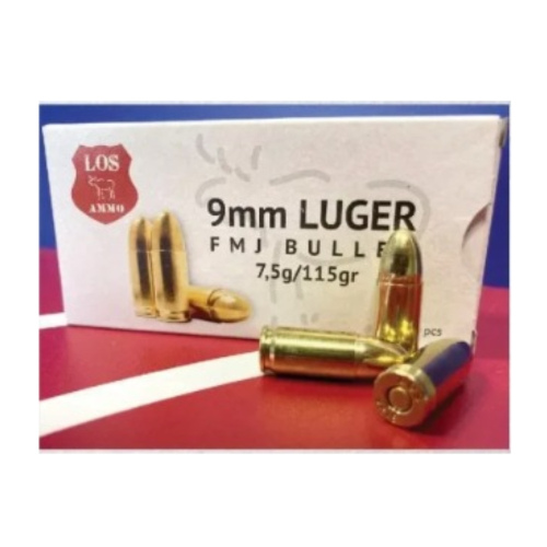 LOS 9mm LUGER FMJ RN 115 grain_7,5g